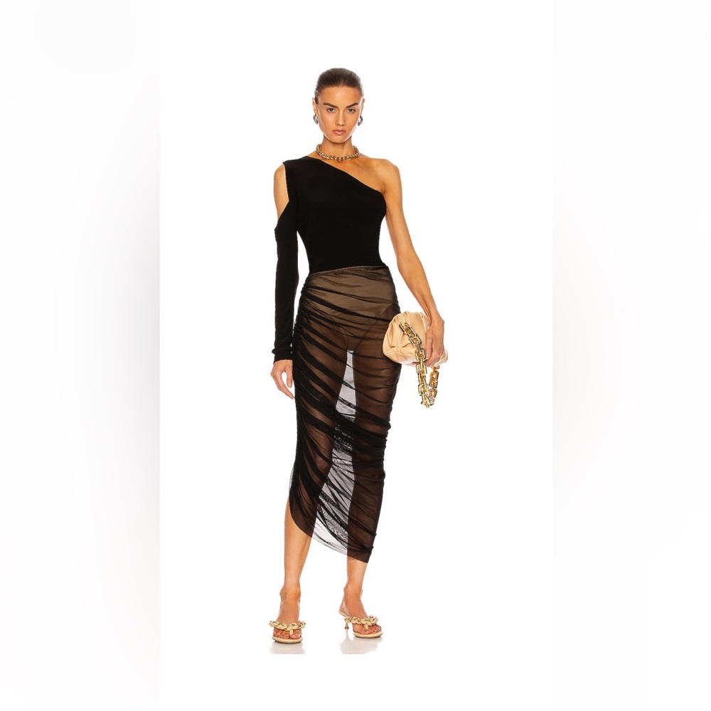 Norma Kamali One Sleeve Top Black XS